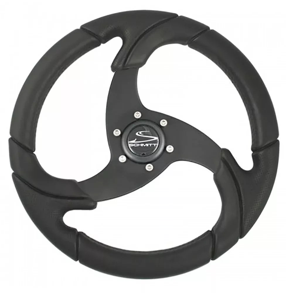 Schmitt Marine Folletto 14.2″ Wheel – Black Polyurethane – 3/4″ Tapered Shaft w/Black Center Cap [PU021104-R] Buy Direct