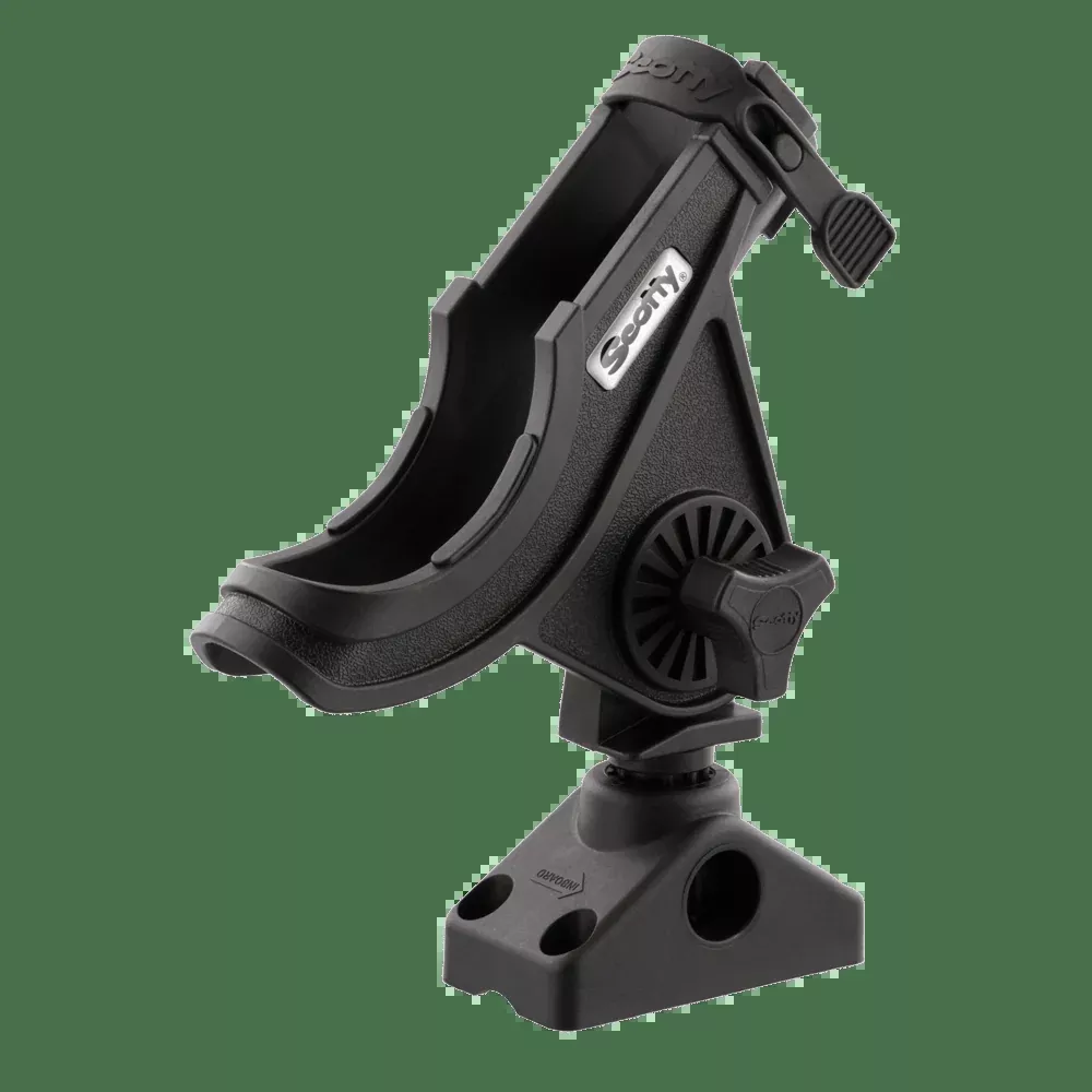 Scotty INC. Baitcast/Spin Rod HLDR BLK Post MNT [0280-BK]