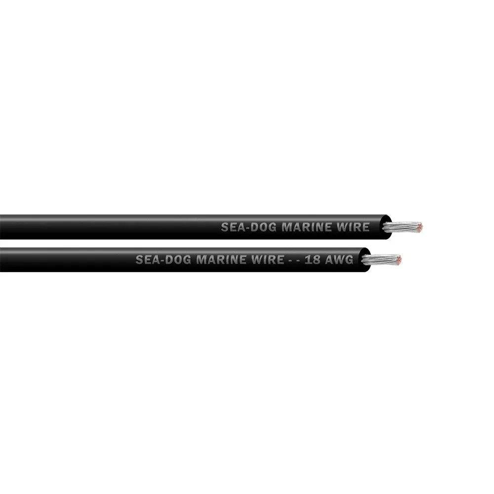 Sea-Dog 18 AWG Black Primary Wire - 100' [8018012]