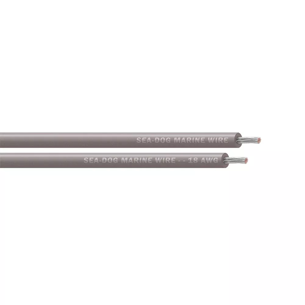 Sea-Dog 18 AWG Grey Primary Wire - 25' [8018110]