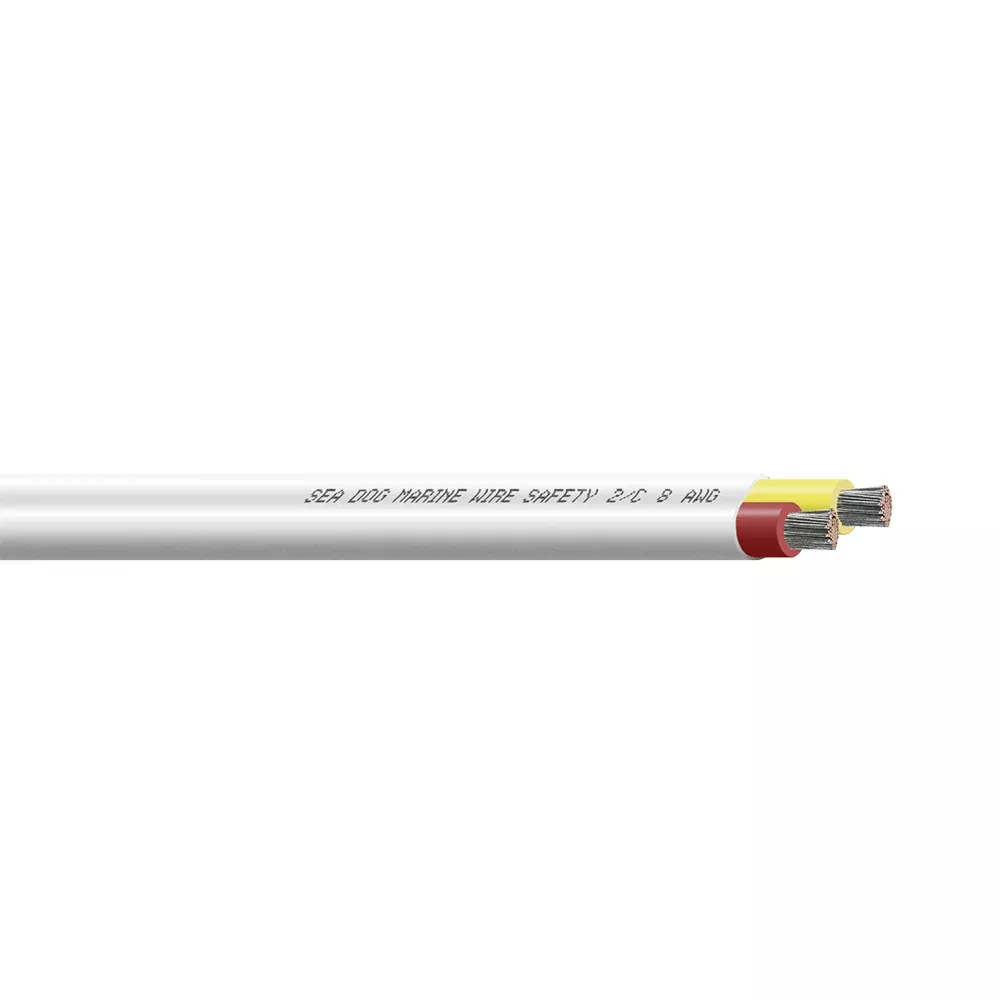 Sea-Dog 8/2 AWG Flat Duplex Safety Wire Red/Yellow – 100′ [8008222]