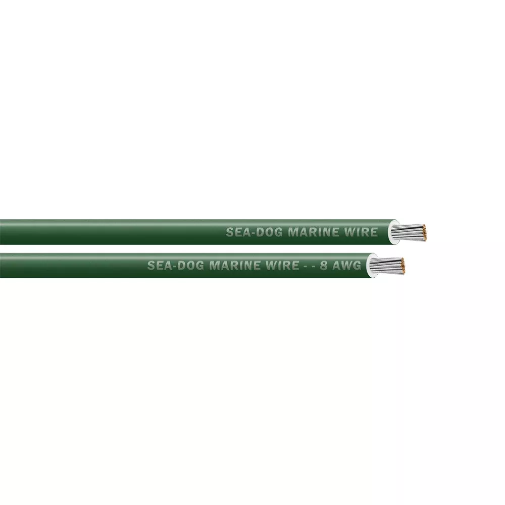 Sea-Dog 8 AWG Green Primary Wire – 25′ [8008040]