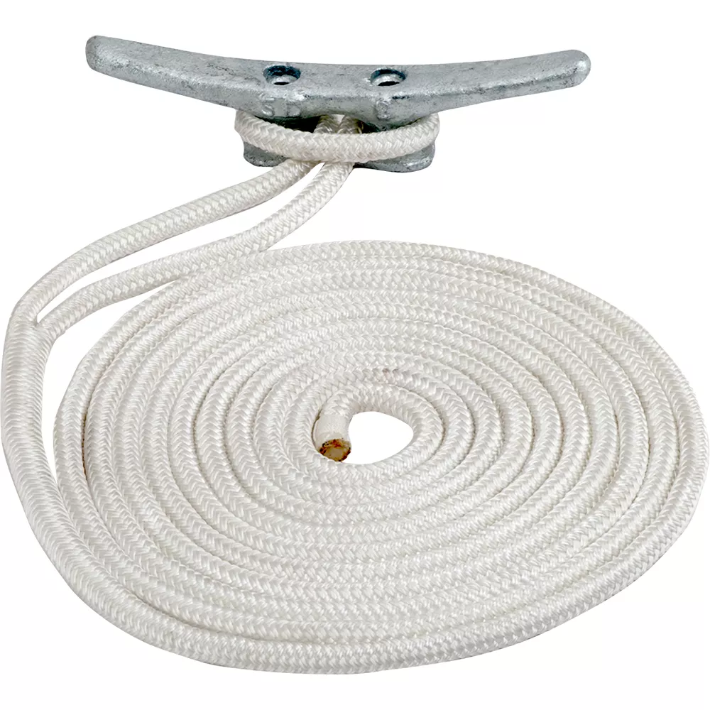 Sea-Dog Double Braided Nylon Dock Line - 5/8" x 25 - White
