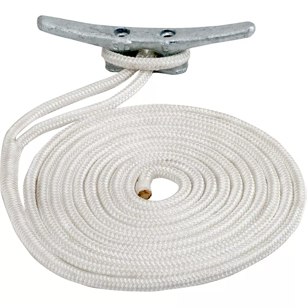 Sea-Dog Double Braided Nylon Dock Line - 5/8" x 50 - White