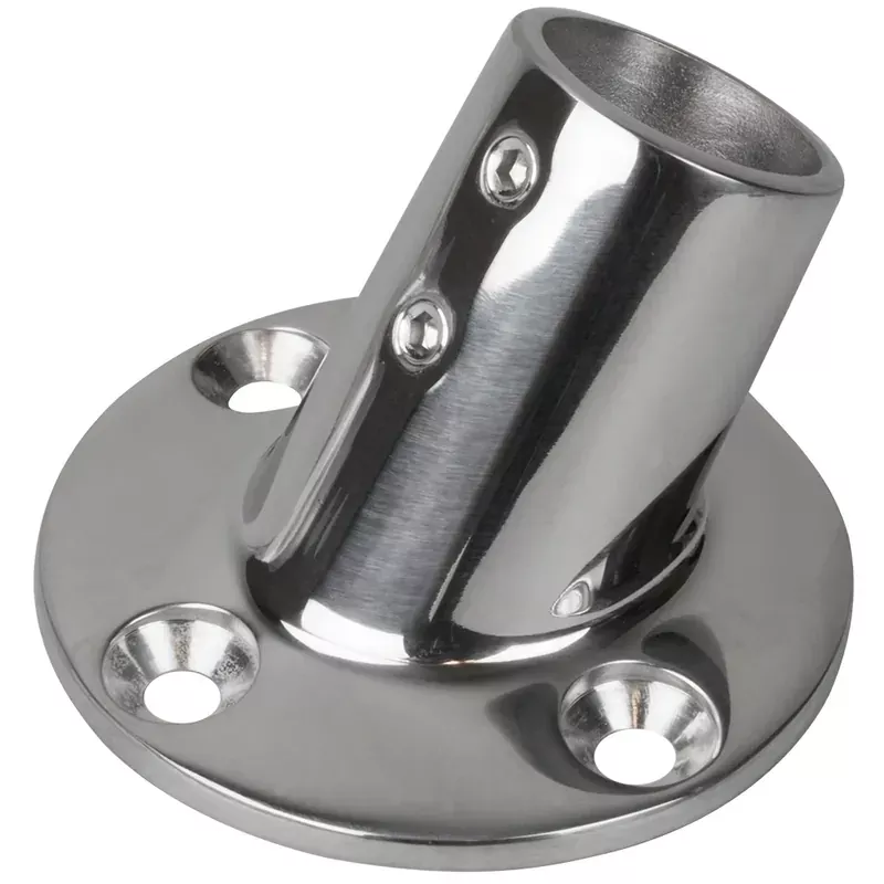 Sea-Dog Rail Base Fitting 2-3/4″ Round Base 60° 316 Stainless Steel – 1″ OD Secure Checkout