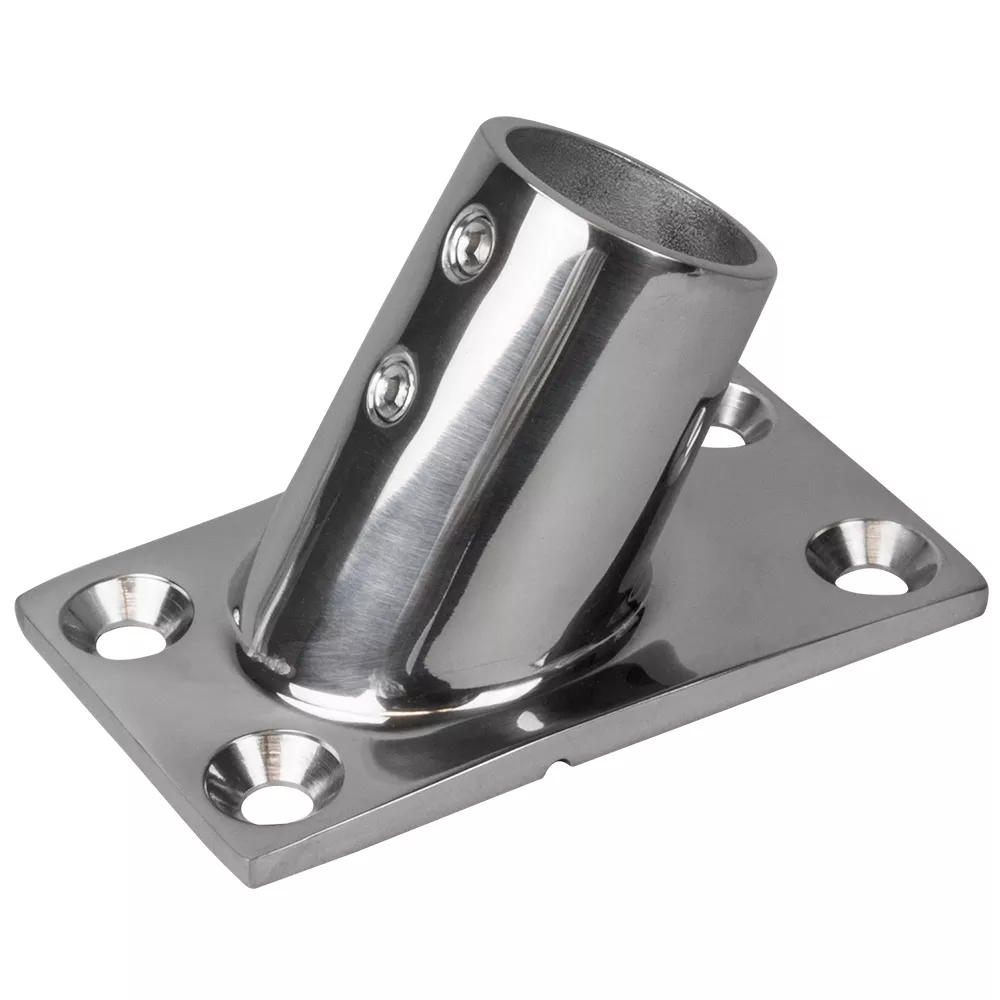 Sea-Dog Rail Base Fitting Rectangular Base 60 316 Stainless Steel – 1-7/8″ x 3-1/4″ – 1″ OD [281601-1]