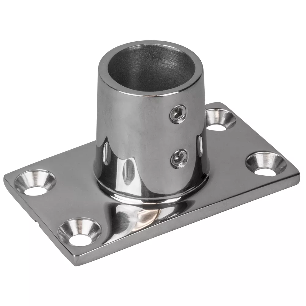 Sea-Dog Rail Base Fitting Rectangular Base 90 316 Stainless Steel – 1-7/8″ x 3-3/16″ – 1″ OD [281901-1]