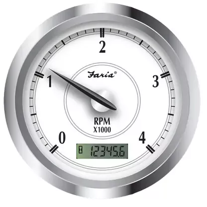 Seasonal Sale Faria Newport SS 4″ Tachometer w/Hourmeter f/Diesel w/Mech Take Off – 4000 RPM – 45007