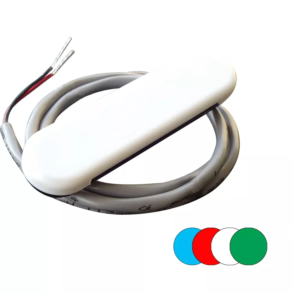 Shadow-Caster Courtesy Light w /2' Lead Wire - White ABS Cover - RGB Multi-Color - 4-Pack [SCM-CL-RGB-4PACK]