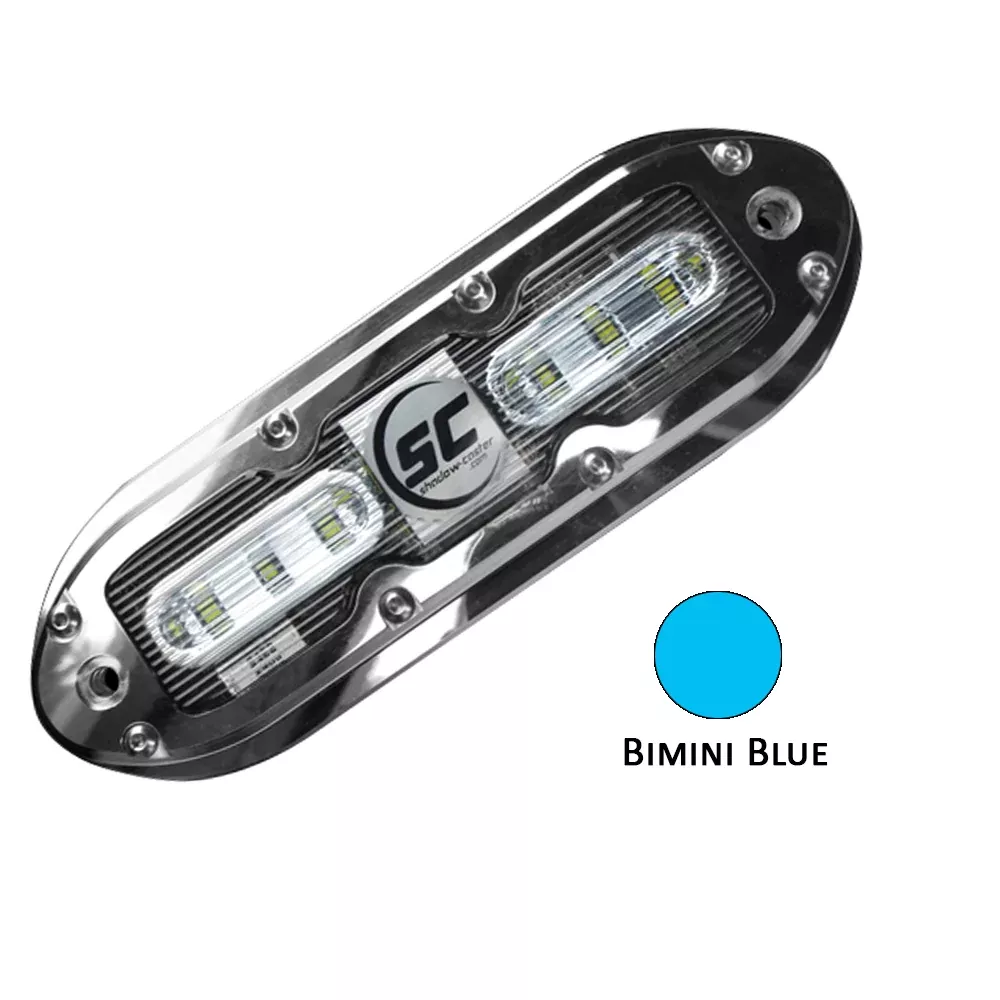 Shadow-Caster SCM-6 LED Underwater Light w /20' Cable - 316 SS Housing - Bimini Blue [SCM-6-BB-20]