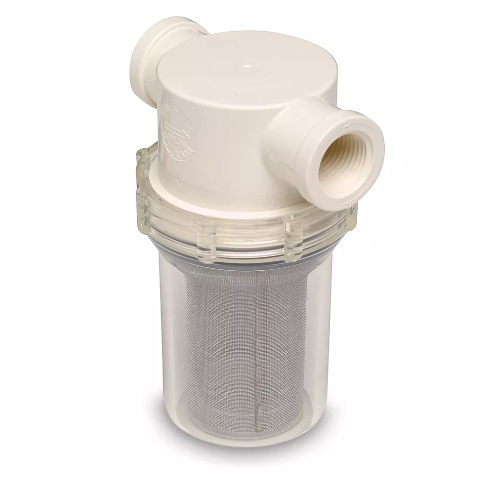 Shurflo by Pentair 1/2" Raw Water Strainer w/Bracket & Fittings - 50 Mesh Screen