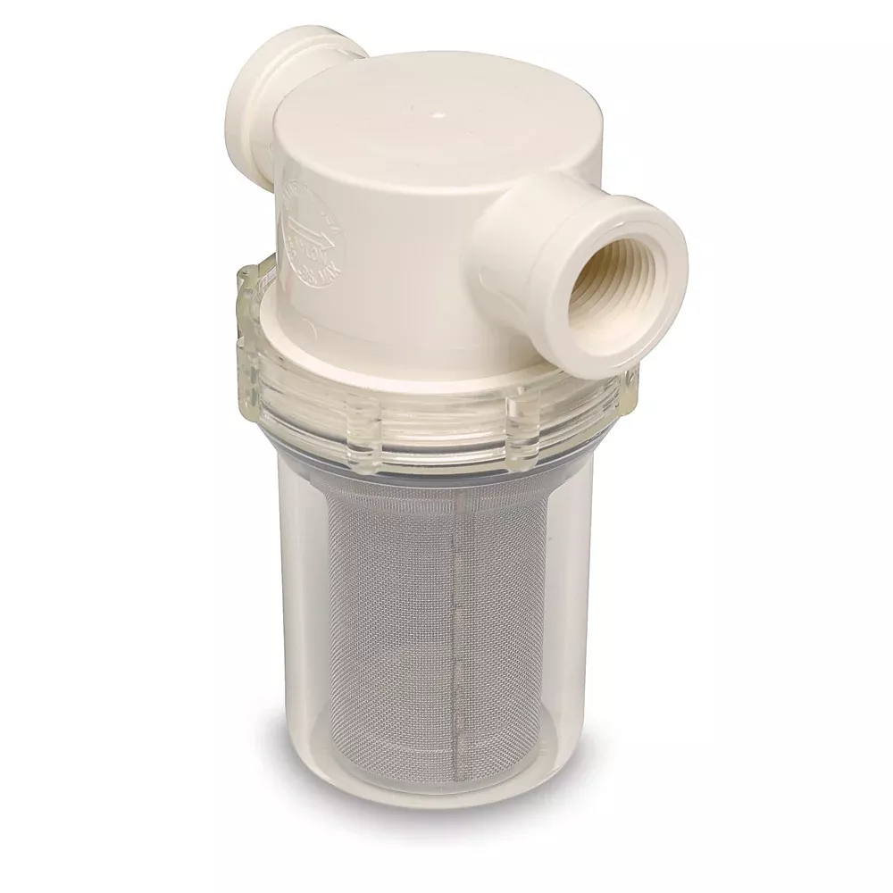 Shurflo by Pentair 3/4" Raw Water Strainer w/BracketFittings - 50 Mesh Screen
