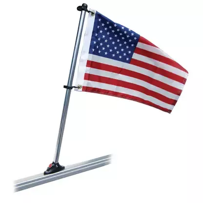 Taylor Made Pontoon 30″ Flag Pole Mount & 16″ x 24″ US Flag Must Have