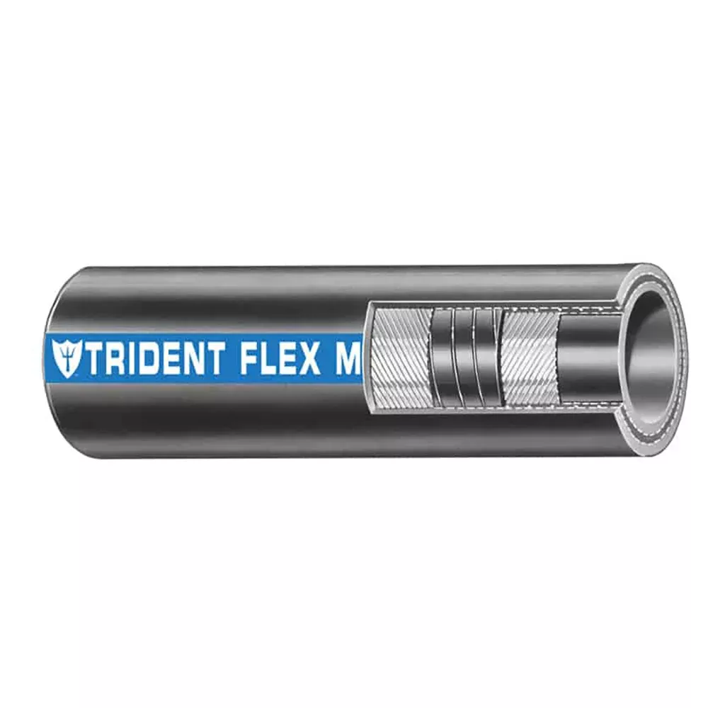 Trident Marine 1" x 50 Coil Flex Marine Wet ExhaustWater Hose - Black [100-1006]