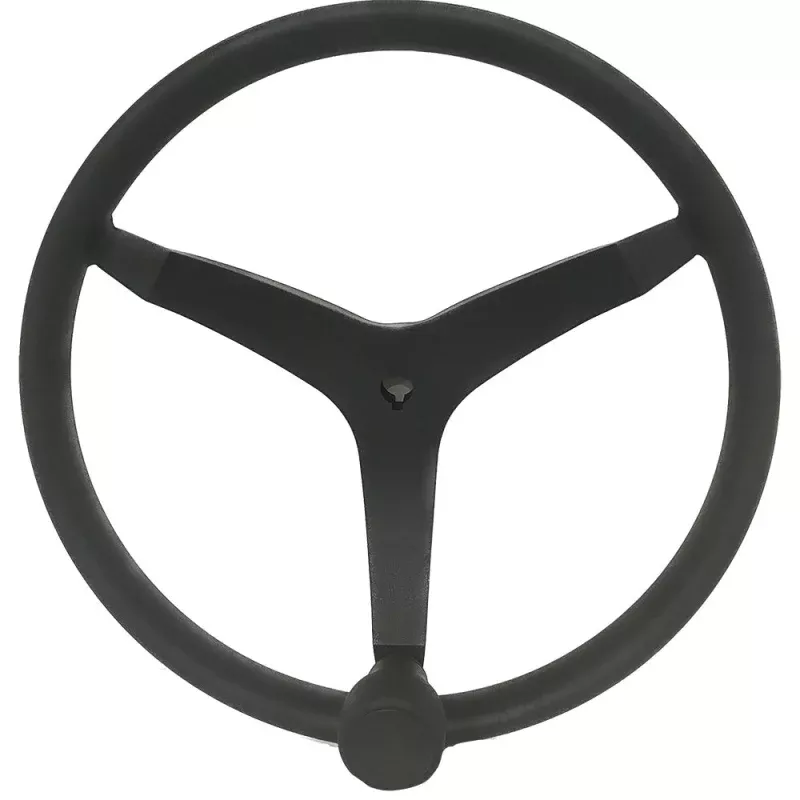 Uflex - V46 - 13.5" Stainless Steel Steering Wheel w/Speed Knob - Black [V46B]