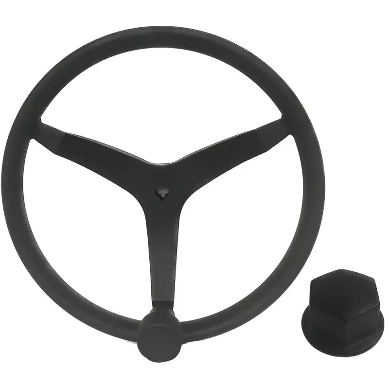Uflex - V46 - 13.5" Stainless Steel Steering Wheel w/Speed KnobChrome Nut - Black [V46B KIT]