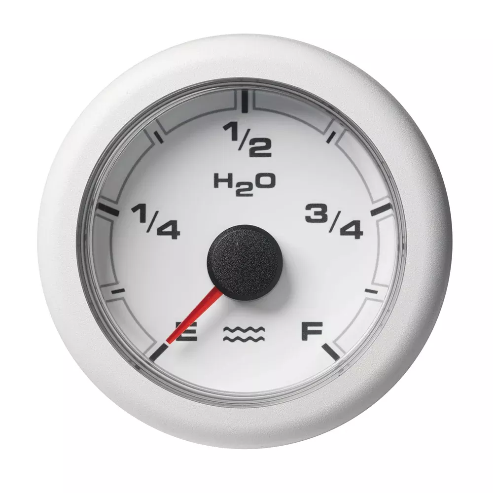 Veratron 52MM (2-1/16″) OceanLink Fresh Water Empty Gauge – White DialBezel [A2C1065920001]