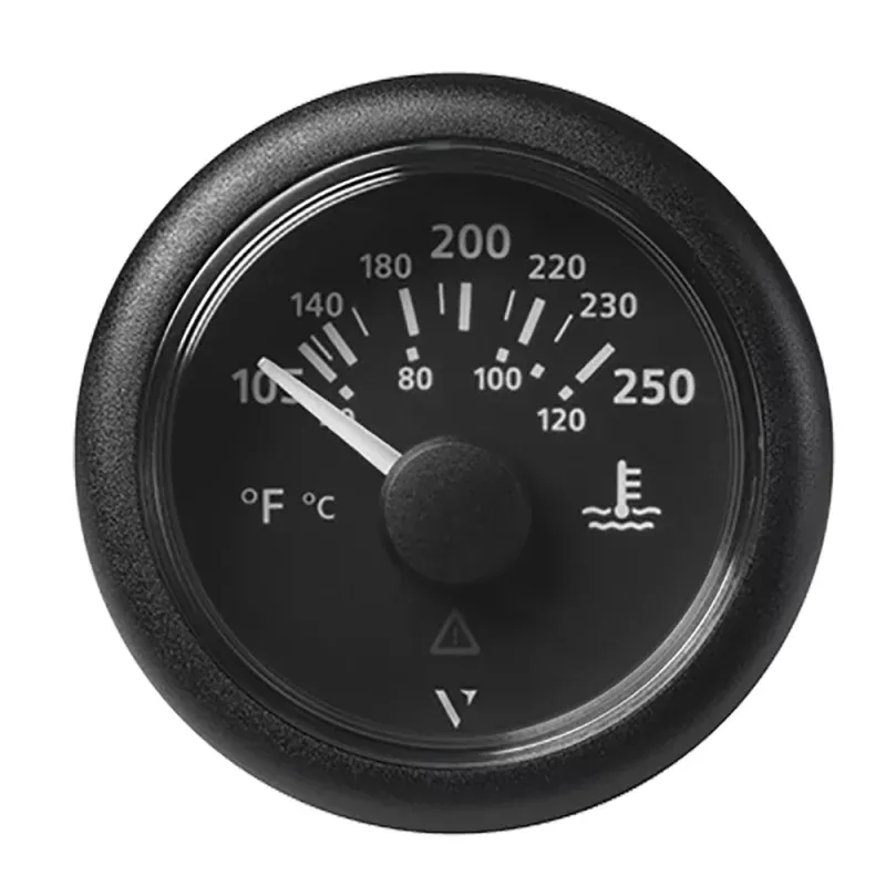 Veratron 52MM (2-1/16") ViewLine Water Temperature Gauge - 100-250F - Black DialBezel [A2C59514176]