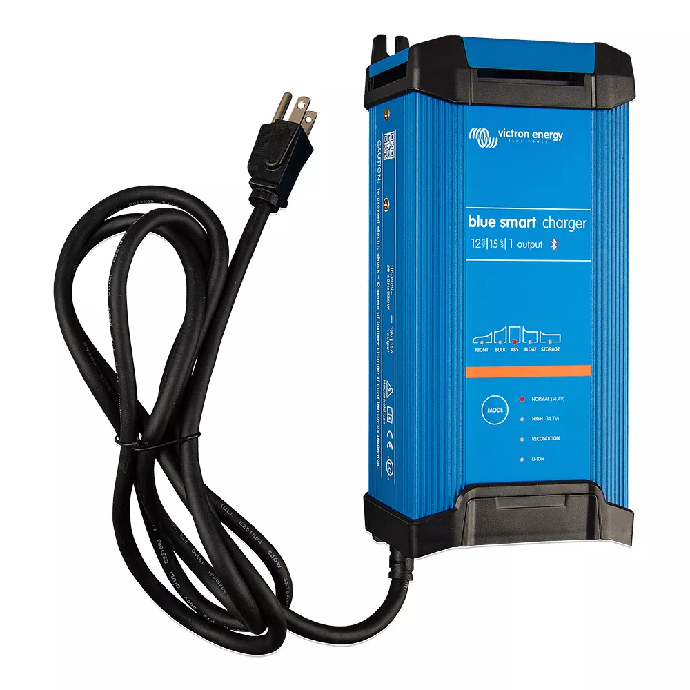 Victron Blue Smart IP22 12VDC 15A 1 Bank 120V Charger – Dry Mount