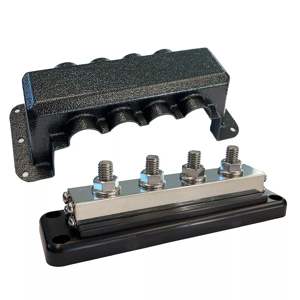 Victron Busbar 600A 4PCover 4X 3/8" Plus 4X M8 Terminals