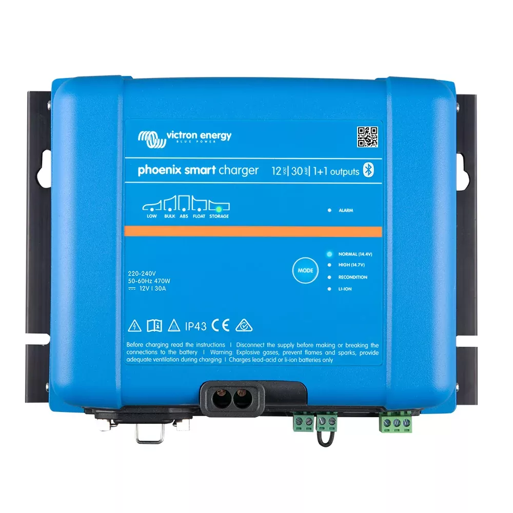 Victron Phoenix Smart IP43 Charger 12 /30 (1+1) 120-240VAC Requires 5-15P Mains Cord [PSC123051095]