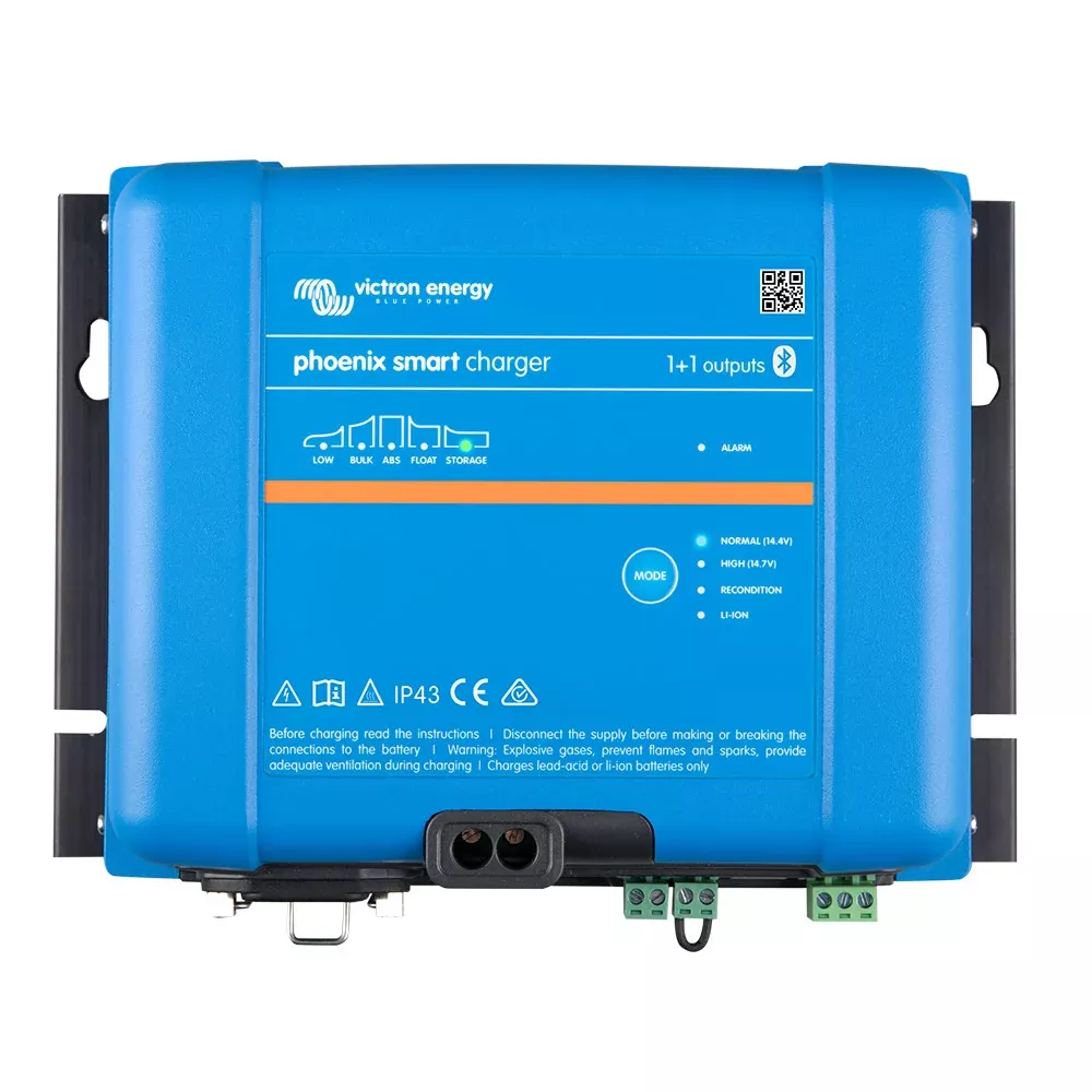 Victron Phoenix Smart IP43 Charger 24 /16 (1+1) 120-240VAC Requires 5-15P Mains Cord [PSC241651095]
