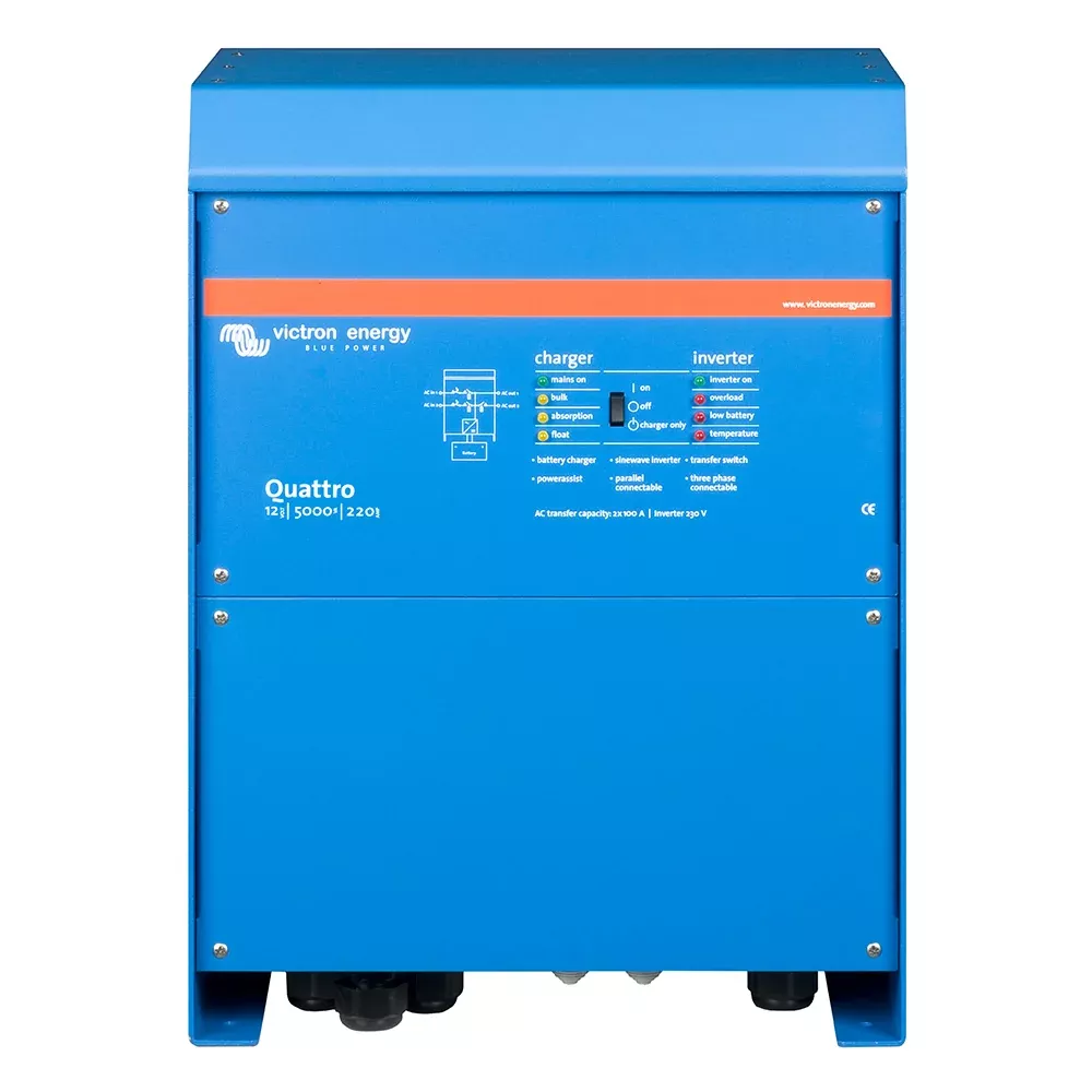 Victron Quattro 12/5000/220-100/100 120V VE.Bus (UL458) [QUA125021102]
