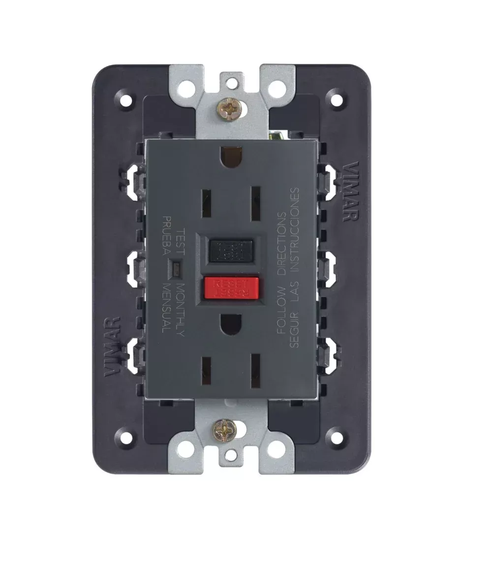 Vimar - Eikon 21296 USA Socket Outlet - Double 2P+E 15 A 125 V