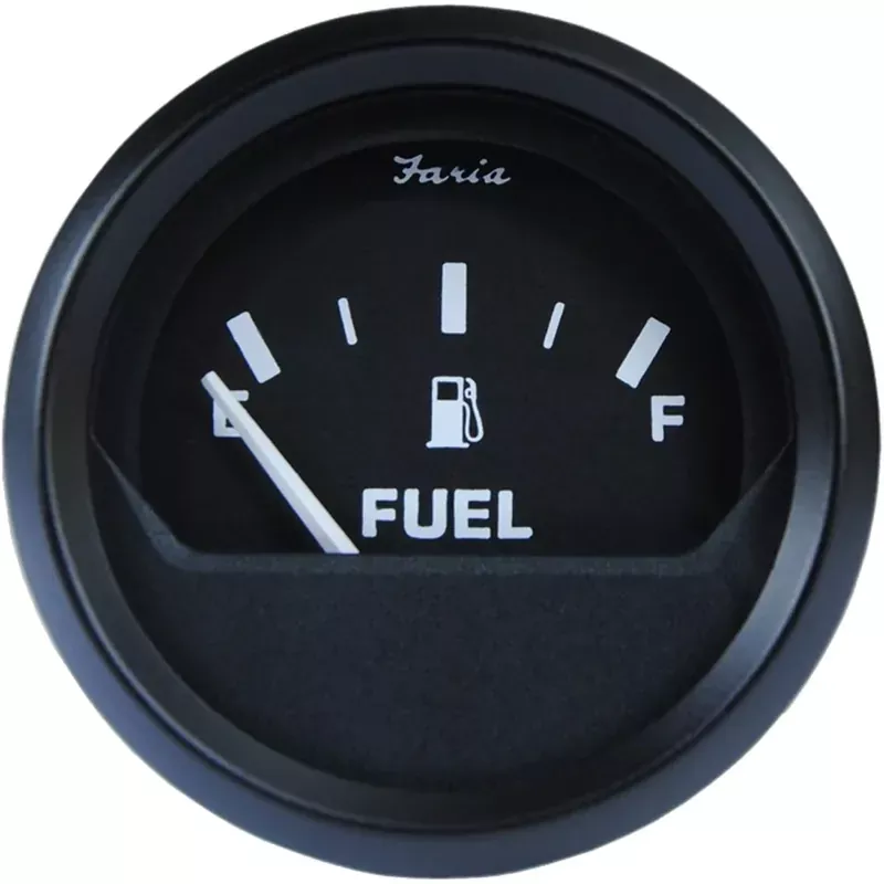 Weekend Sale Faria Euro Black 2″ Fuel Level Gauge [12801]