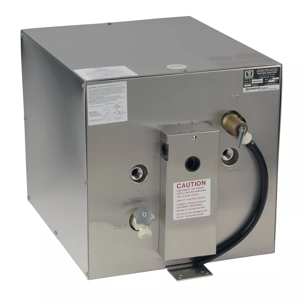 Whale Seaward 11 Gallon Hot Water Heater w /Rear Heat Exchanger - Stainless Steel - 120V - 1500W [S1200]