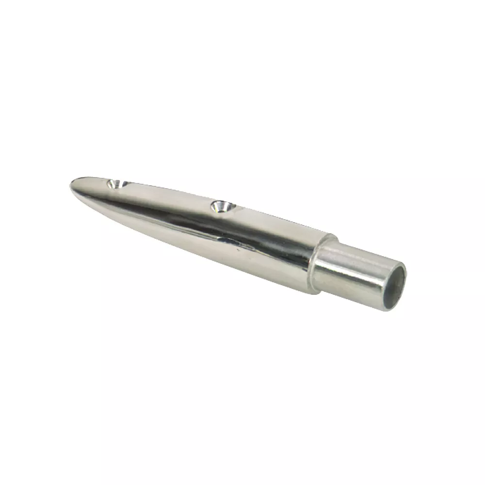 Whitecap 16-1/2° Rail End (End-Out) - 316 Stainless Steel - 7/8" Tube O.D.