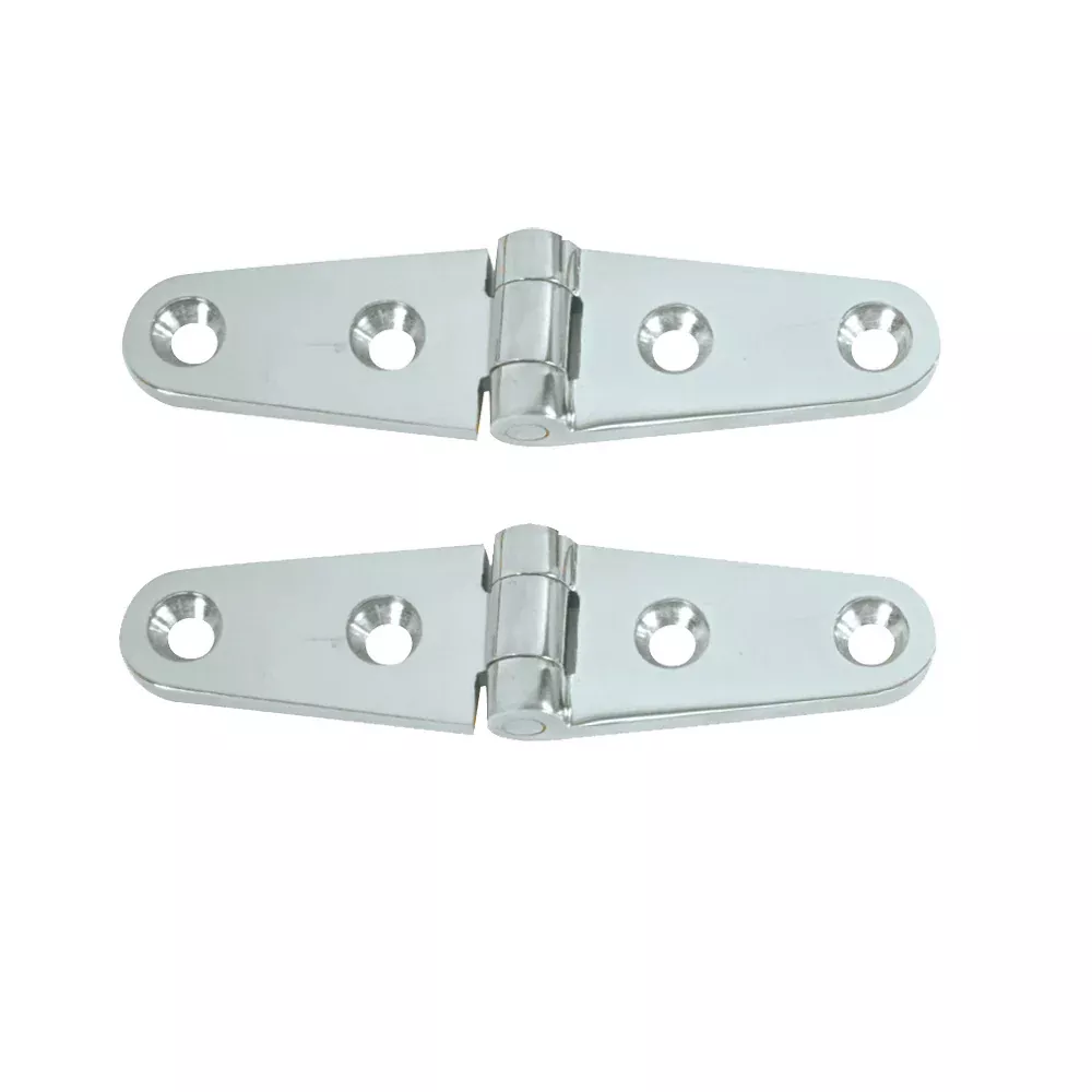 Whitecap Strap Hinge - CP/Brass - 4" x 1" - Pair