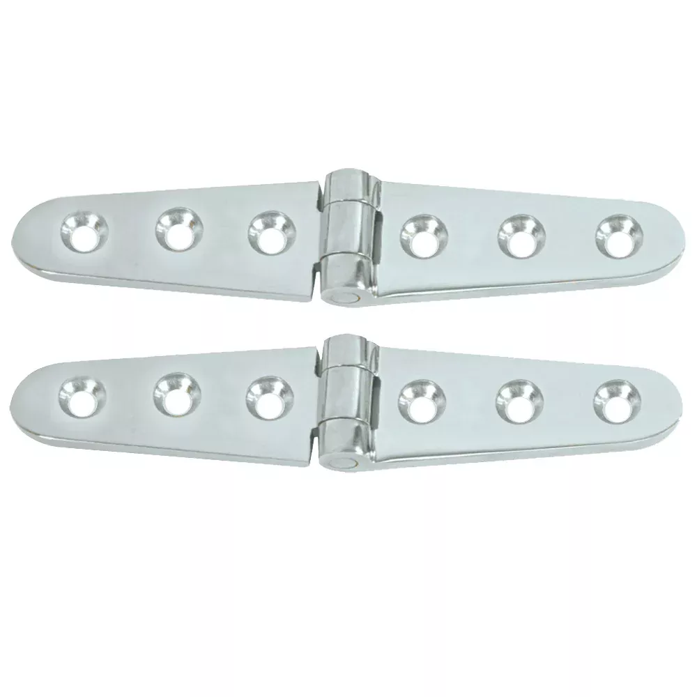 Whitecap Strap Hinge - CP/Brass - 6" x 1-1/8" - Pair