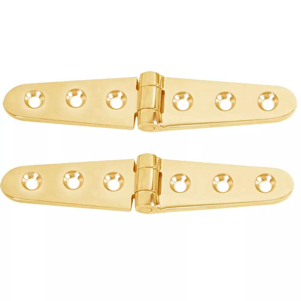 Whitecap Strap Hinge - Polished Brass - 6" x 1-1/8" - Pair