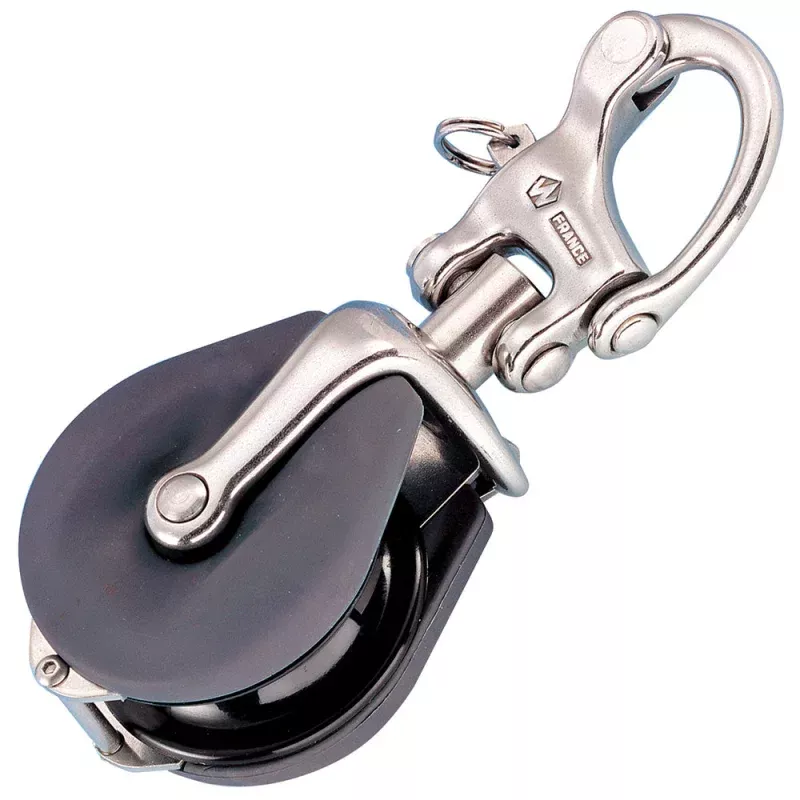 Wichard Snatch Block w/Snap Shackle – Max Rope Size 18mm (23/32″) [35500W]
